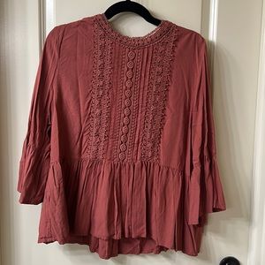 Cute peplum top xl boho